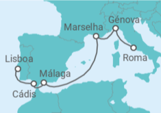 Itinerário do Cruzeiro Itália, França, Espanha TI - MSC Cruzeiros