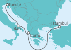 Itinerário do Cruzeiro Grécia, Itália TI - MSC Cruzeiros