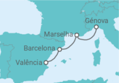 Itinerário do Cruzeiro Espanha, França - MSC Cruzeiros