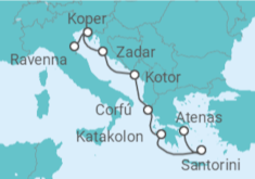 Itinerário do Cruzeiro De Atenas a Ravenna 2027 - NCL Norwegian Cruise Line