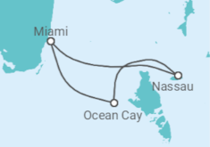Itinerário do Cruzeiro Bahamas, EUA, México - MSC Cruzeiros