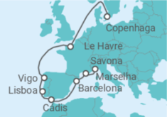 Itinerário do Cruzeiro França, Espanha, Portugal - Costa Cruzeiros