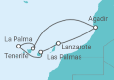 Itinerário do Cruzeiro Ilhas Canárias - Costa Cruzeiros