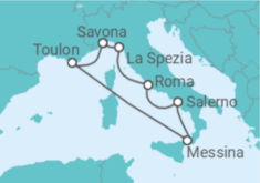 Itinerário do Cruzeiro Itália, França - Costa Cruzeiros