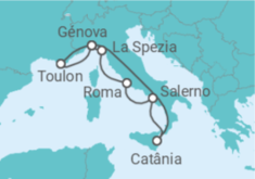 Itinerário do Cruzeiro Itália, França - Costa Cruzeiros
