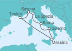 Itinerário do Cruzeiro Itália, França TI - Costa Cruzeiros