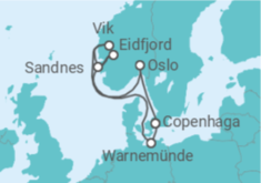 Itinerário do Cruzeiro Alemanha, Noruega TI - com voo - MSC Cruzeiros