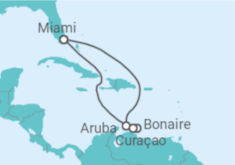 Itinerário do Cruzeiro Aruba, Bonaire, Santo Eustáquio e Saba - Carnival Cruise Line