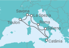 Itinerário do Cruzeiro Itália, França - Costa Cruzeiros