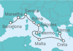 Itinerário do Cruzeiro De Barcelona a Atenas - Costa Cruzeiros