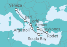 Itinerário do Cruzeiro Itália, Grécia - Costa Cruzeiros