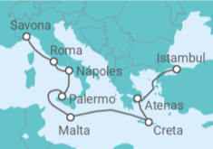 Itinerário do Cruzeiro Itália, Malta, Grécia - Costa Cruzeiros