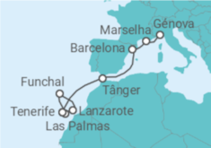 Itinerário do Cruzeiro Ilhas Canárias - Costa Cruzeiros