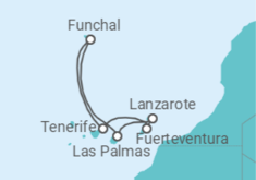Itinerário do Cruzeiro Ilhas Canárias - Costa Cruzeiros