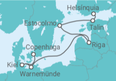 Itinerário do Cruzeiro Estónia, Suécia, Letónia, Alemanha - NCL Norwegian Cruise Line