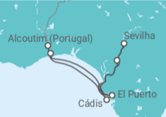 Itinerário do Cruzeiro Encantos da Andaluzia - CroisiEurope