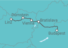 Itinerário do Cruzeiro Alemanha, Hungria, Áustria - CroisiEurope