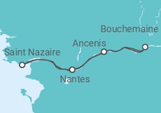 Itinerário do Cruzeiro Crucero por los Castillos del Loira - CroisiEurope