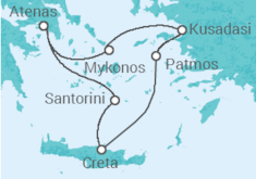 Itinerário do Cruzeiro  Egeu Icónico - Celestyal Cruises