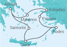 Itinerário do Cruzeiro Icónico Egeu - Celestyal Cruises