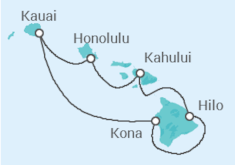 Itinerário do Cruzeiro Havai - NCL Norwegian Cruise Line