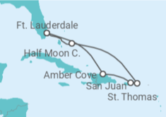 Itinerário do Cruzeiro Porto Rico, Ilhas Virgens Americanas - Holland America Line