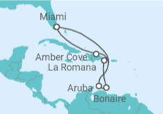 Itinerário do Cruzeiro Sabores das Caraíbas II - Carnival Cruise Line