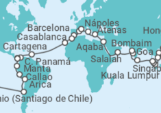 Itinerário do Cruzeiro Volta ao mundo - Costa Cruzeiros