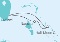 Itinerário do Cruzeiro Mini Bahamas+Voo+Hotel - Carnival Cruise Line
