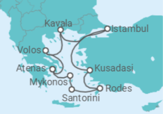Itinerário do Cruzeiro Turquia, Grécia - Oceania Cruises