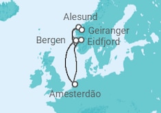 Itinerário do Cruzeiro Noruega - Holland America Line