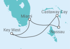 Itinerário do Cruzeiro EUA, Bahamas - Disney Cruise Line
