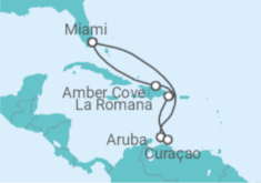 Itinerário do Cruzeiro Aruba, Curaçao, República Dominicana - Carnival Cruise Line