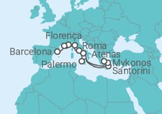 Itinerário do Cruzeiro Itália, Grécia, França - Disney Cruise Line