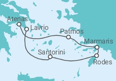 Itinerário do Cruzeiro Egeu Idílico - 5 dias - Celestyal Cruises
