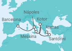 Itinerário do Cruzeiro Mediterrâneo Encantado - Princess Cruises
