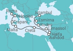 Itinerário do Cruzeiro De Civitavecchia (Roma) a Istambul - Oceania Cruises