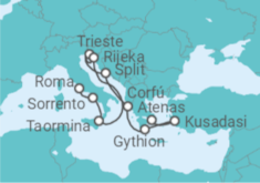 Itinerário do Cruzeiro Turquia, Grécia, Croácia, Itália - Oceania Cruises