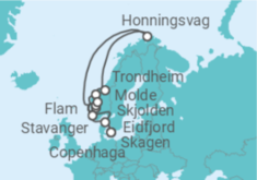 Itinerário do Cruzeiro Noruega - Holland America Line