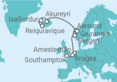 Itinerário do Cruzeiro Islândia, Noruega, Holanda, Bélgica - NCL Norwegian Cruise Line