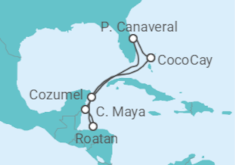 Itinerário do Cruzeiro Caraíbas Mágicas - Royal Caribbean