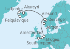 Itinerário do Cruzeiro Bélgica, Holanda, Noruega, Islândia - NCL Norwegian Cruise Line