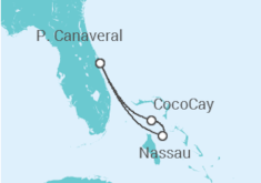 Itinerário do Cruzeiro Bahamas - Royal Caribbean