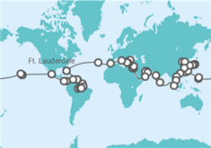 Itinerário do Cruzeiro Volta ao mundo - Holland America Line