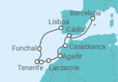 Itinerário do Cruzeiro Ilhas Canárias (Espanha) - Oceania Cruises