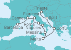 Itinerário do Cruzeiro França, Itália, Malta, Grécia, Croácia - NCL Norwegian Cruise Line