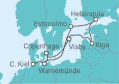 Itinerário do Cruzeiro Suécia, Letónia, Finlândia, Alemanha - Holland America Line