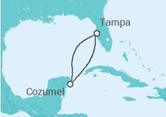 Itinerário do Cruzeiro México - Carnival Cruise Line