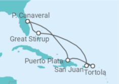 Itinerário do Cruzeiro Porto Rico - NCL Norwegian Cruise Line