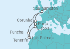 Itinerário do Cruzeiro Portugal, Espanha - Celebrity Cruises